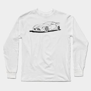 Supra JDM Wireframe Front Drawing Long Sleeve T-Shirt